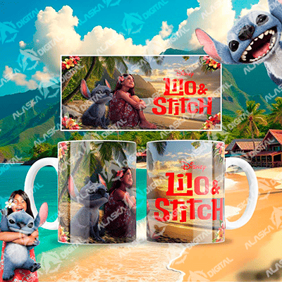 20 Plantillas Tazas lilo & Stitch 2025 + Editable 20 Plantillas Tazas lilo & Stitch 2025 + Editable - Imagen 3