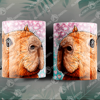 14 Plantillas PNG Tazas Capibara Cool + Mockup