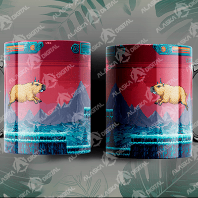 14 Plantillas PNG Tazas Capibara Cool + Mockup 14 Plantillas PNG Tazas Capibara Cool + Mockup - Imagen 3