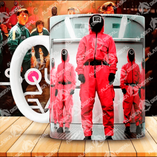 12 Plantillas Tazas El Juego del Calamar