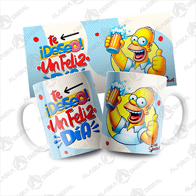 4 Plantillas Taza Homero Dia del Padre 4 Plantillas Taza Homero Dia del Padre - Imagen 3