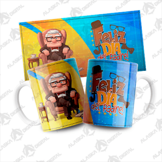 6 Plantillas Tazas UP Dia del Padre
