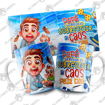 4 Plantillas para Sublimar Tazas Padre de Familia con Editables y Mockups 4 Plantillas para Sublimar Tazas Padre de Familia con Editables y Mockups - Imagen 2