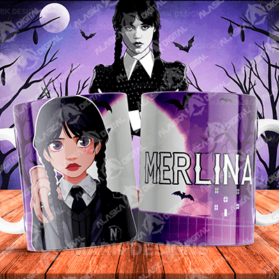 6 Plantillas Melina - Tazas Wednesday Editable 6 Plantillas Melina - Tazas Wednesday Editable