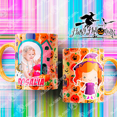 11 Plantillas para Sublimar Tazas de Halloween Kids con Editables y Mockups 11 Plantillas para Sublimar Tazas de Halloween Kids con Editables y Mockups - Imagen 3