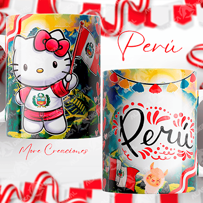 6 Plantillas tazas peru caricaturas + Editable+ Mockup 6 Plantillas tazas peru caricaturas + Editable+ Mockup - Imagen 3