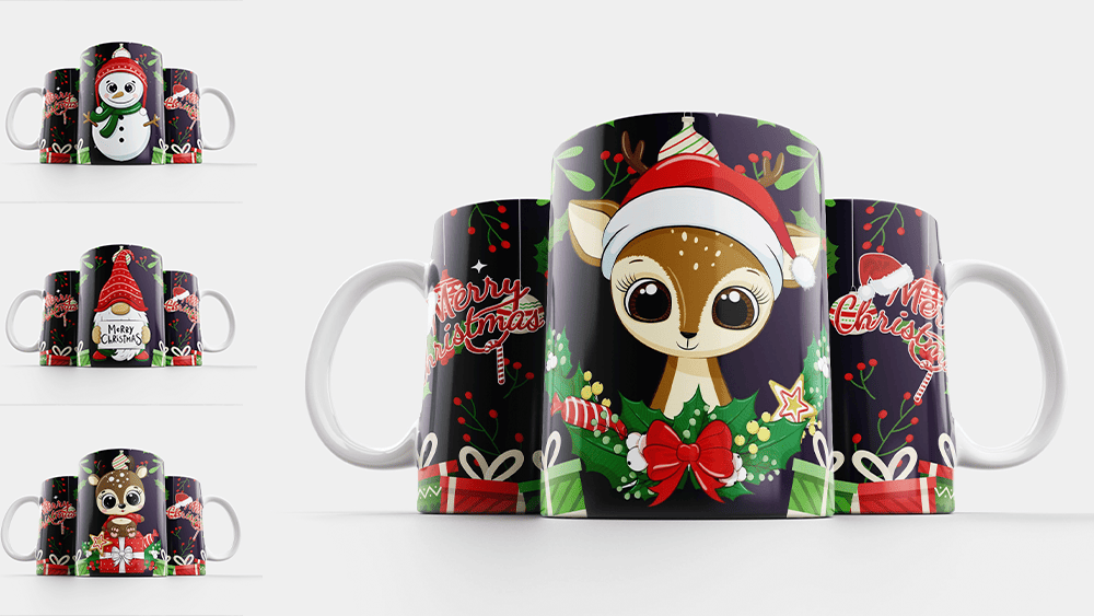 20 Feliz Navidad pinguinos+ Editables +Mockup