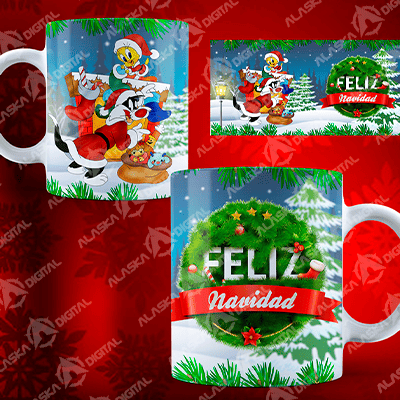 21 Plantillas de Caricaturas en Navidad para sublimación en taza 21 Plantillas de Caricaturas en Navidad para sublimación en taza - Imagen 5