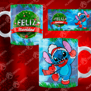 21 Plantillas de Caricaturas en Navidad para sublimación en taza