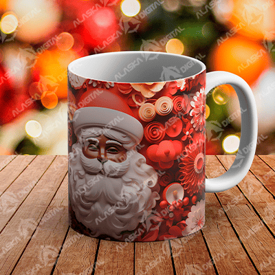 23 Plantillas para Sublimar Tazas de Navidad con Efecto 3D con Mockups 23 Plantillas para Sublimar Tazas de Navidad con Efecto 3D con Mockups - Imagen 4