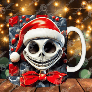 26 Plantillas para sublimar Tazas de Navidad 3D con Editables y Mockups