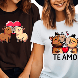43 plantillas Capibaras Enamorados + Mockup